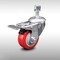 Service Caster 3 Inch SS Red Polyurethane 12mm Threaded Stem Caster with Total Lock Brake SCC-SSTSTTL20S314-PPUB-RED-M1215 - alternate 1
